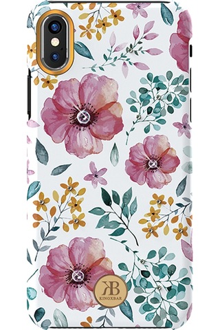 Kingxbar Apple Uyumlu iPhone Xs Max Çiçek Desenli Arka Koruma