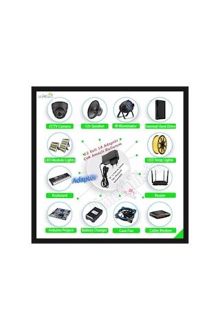 12V 1A 12 Volt 1 Amper Mini Hd Ve Scart Uydu Cihaz Alıcı Adaptörü (371046076)