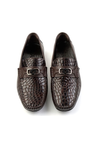 Bambi Kahve Hakiki Deri Erkek Loafer Ayakkabı E01757714803 Kahve