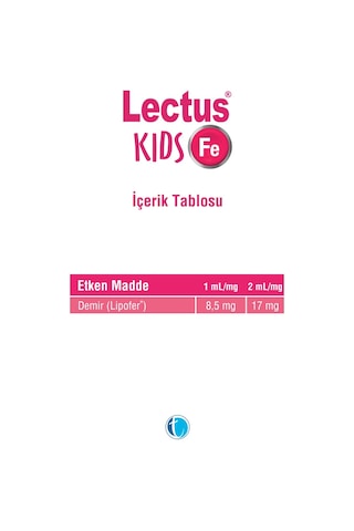 Lectus Kids Mikroenkapsüle Demir Minerali 30 ml Damla