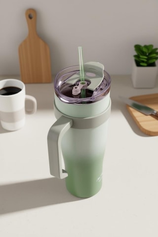 Bambum Horizon - Pipetli Termos Bardak Yeşil 1000ml Yeşil