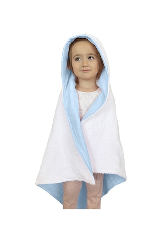 %100pamuk Kapşonlu Bebek Çocuk Banyo Havlusu Çift Yönlü M-beyaz