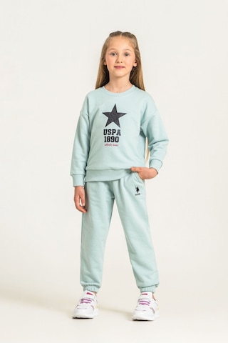 U.S. Polo Assn. Kız Çocuk Baskılı Yeşil Uzun Kol Eşofman Takımı Us2719-c-v3 Us2719-c-v3
