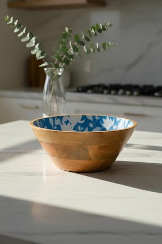 Mango Agacı Sunum Servis Kasesi & Dekoratif Kase 25 Cm Desenli-1 Kahverengi
