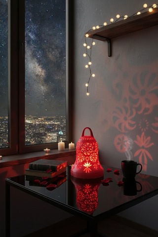 Oxyteez Dekoratif Tasarım Biblo Kırmızı Renk Reçine Tasarım Ev Ve Ofis Dekorasyonu