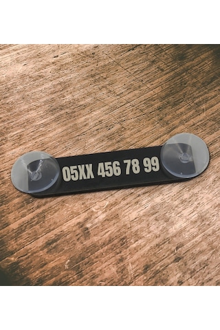 Kişiye Özel Araç İçi Ahşap Numaratör - 1 Alana 1