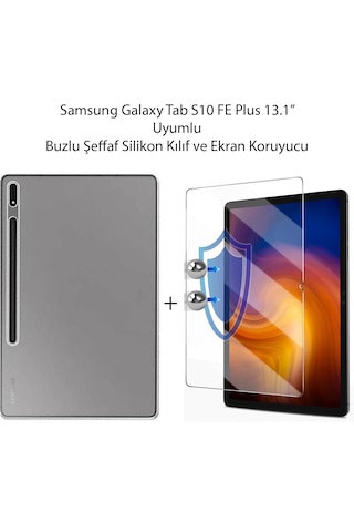 Samsung Galaxy Tab S10 Fe Plus, 13.1 Inch/2025 Uyumlu Şeffaf Kılıf Ve Ekran Koruyucu Set Arka Kapak
