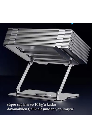 360'dönen Çelik Laptop Standı Dizüstü Bilgisayar Tablet Yükseltic