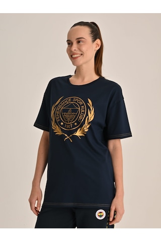 Fenerbahçe Kadın Kolej Gold Çelenk Tshırt Fb Laci Yeni