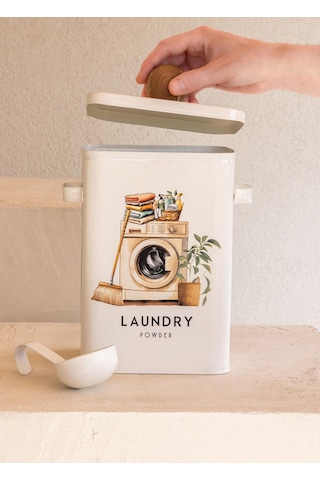 The Mia Storage Deterjan Saklama Kabı 13x20x28 Cm Beyaz