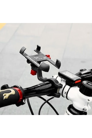 Promend-güçlü Alüminyum Alaşım Bisiklet Telefon Dağı Bisiklet,y13312b Siyah