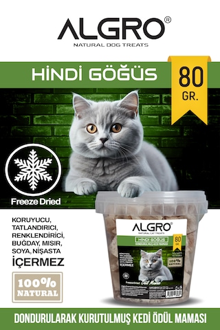 Freeze Dried Kedi Ödül Maması - Hindi Göğüs Kova Ambalaj 80 Gr