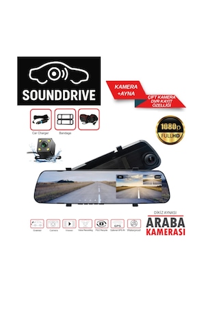 4,3'' Inç Full Hd Yol Kayıt Ve Geri Görüş Kameralı Dikiz Ayna