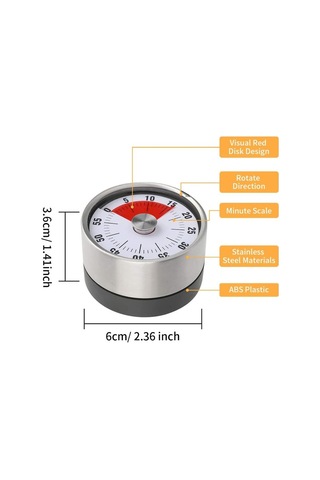 Dinosaurs Beans Paslanmaz Çelik Görme Zamanlayıcı Mekanik Mutfak Zamanlayıcı 60 Dakika Loud Alarmlı Alarm Pişirme Zamanlayıcı Manyetik Saat Zamanlayıcı Mutfak Zamanlayıcıları04 Ahşap