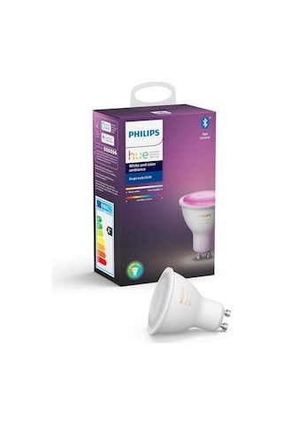 Philips Hue Tek Akıllı Ampul GU10 Beyaz ve Renkli Ambiyans - 929001953101