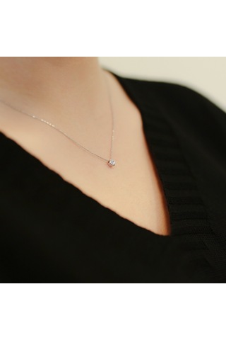 Lova 0,12 Karat Pırlanta Tektaş Kolye - 2040018