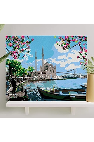 Sayılarla Boyama Tuval Seti Fırça Boya Dahil Çıtalı 40x50 Cm - Ortaköy Genel