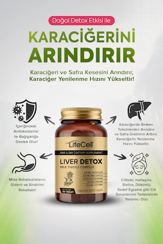Lifecell Liver Glutatyon Devedikeni Ve Enginar Takviye Edici Gıda 60 Tablet