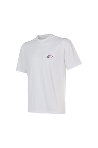New Balance Lifestyle Erkek T-shirt Mnt1647-wt Beyaz