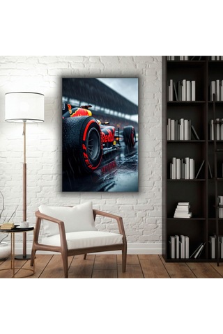 Formula 1 Motors Temalı Dekoratif Cam Tablo -22
