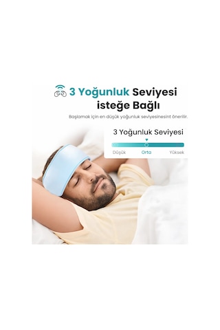 Glr Jkq-567 Yoğurma Ve Titreşimli Kafa Masaj Aleti - 3 Modlu Hava Yastıklı Baş Masaj Bandı - Mavi