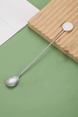 304 Çelik 21 Cm Kokteyl Karıştırma Barmen Latte Kaşığı Cin764by