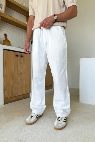 Flaw Bel Lastikli Regular Pantolon Ekru Ekru