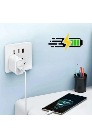 120w Usb Hızlı Type C Uçlu Kablolu Şarj Aleti 5324