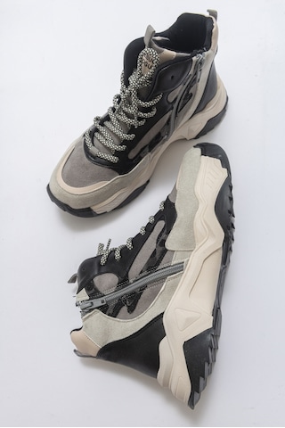 Luvishoes Olıvıa Buz Siyah Multi Kadın Spor Bot Buz Gri - Siyah