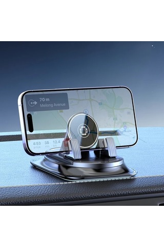 Xuweiwei Lcars 360 Derece Donen Araba Telefon Tutucu Yuvarlak Ayna Xz1 Abs Silikon Kaymaz Tutus Ev Ofis Icin Ayarlanabilir