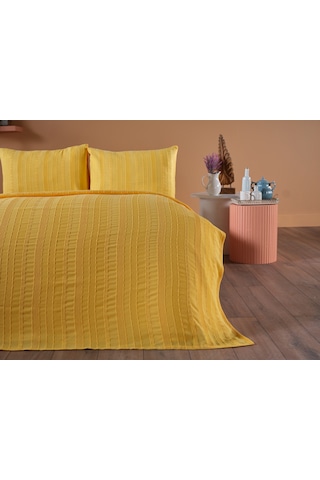 Doqu Home Calista Çift Kişilik Pike Seti - Sarı