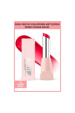 Maybelline New York Lifter Glaze Renkli Dudak Balmı 04 Cherry Swirl