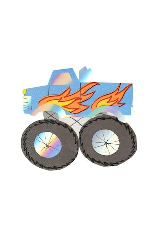 Meri Meri - Monster Truck Peçeteler - 16 Adet