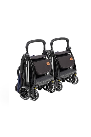 Baby2go Tulipa Cabin Otomatik Katlanan İkiz / Siyah Gri