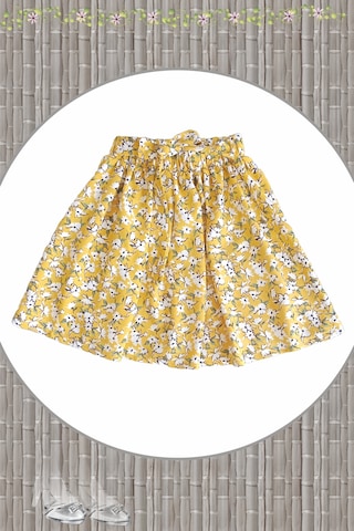 Sarı Renk Çiçekli Çocuk Etek Sarı