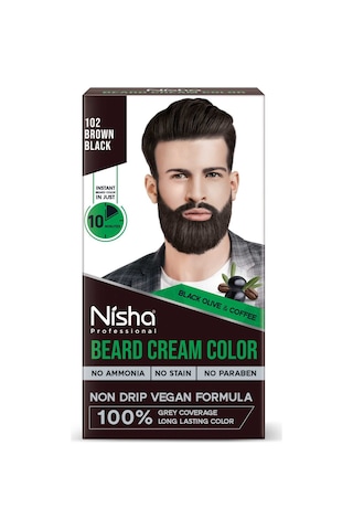 Sakal Boyama Seti 60ml,10dk Bekleme Süresi Amonyak Paraben İcermez,cilde Leke Yapmaz Brown Black