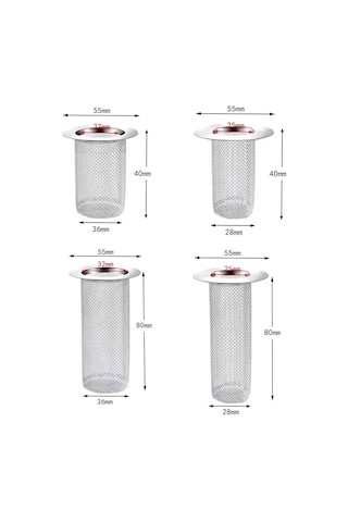 Youmex 304 Paslanmaz Çelik Su Tüpü Filtresi - Tüy, Çöp Engelleme, Akışı Sağlama - 4 Farklı Boyut 28x40mm, 28x80mm, 36x40mm, 36x80mm Diğer