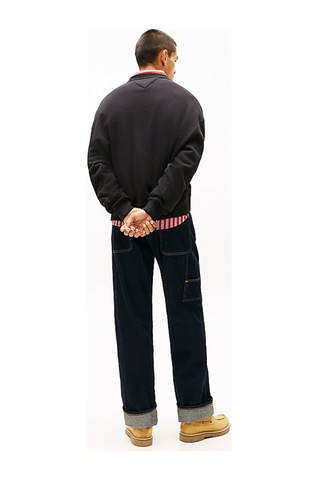 Tommy Hilfiger Tjm 90s Distressed Logolu Sweatshirt-13145 Siyah