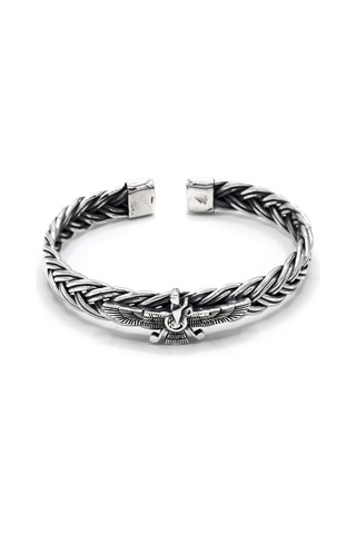 Özel Tasarım Ahura Mazda Model Gümüş Bilezik Ve Yüzük Kombini 201024557 Gümüş