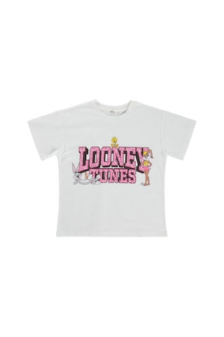 Looney Tunes 10-13 Yaş Tişört - Kırık Beyaz