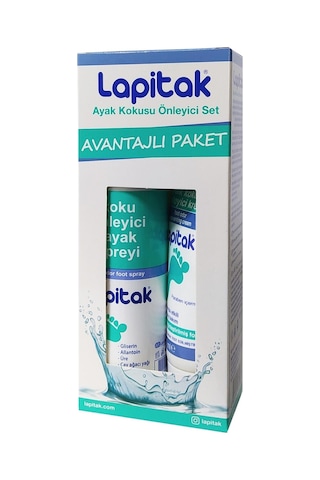 Lapitak Ayak Kokusu Önleyici Krem 60 ML + Koku Önleyici Ayak Spreyi 125 ML