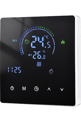 Hfambition Su Isıtması İçin Akıllı Termostat - Lcd Ekran, 5+2 Haftalık Programlama, 5-60 C Ayar Aralığı, 90-240v