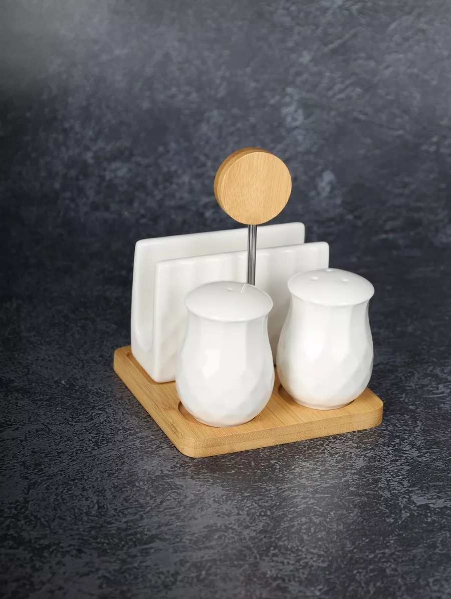 Gift'n'home Tuzluk-karabiberlik Baharat Seti Mutfak 189756119 Beyaz