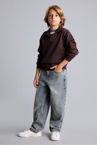Defacto Oversize Yarım Fermuarlı Dik Yaka Sweatshirt Erkek Çocuk H7132a826aubn267 Kahve-bn267