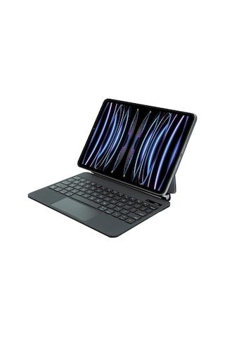 Touchpadli Ve Dijital Ekranlı Şarjlı Türkçe Q Tablet Klavyesi - Apple Uyumlu iPad 10.9 Ve 11 İnç