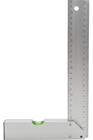 Fixonic B.h.d Bhd00195 250mm/25cm Alüminyum L Marangoz Gönye/su Terazili