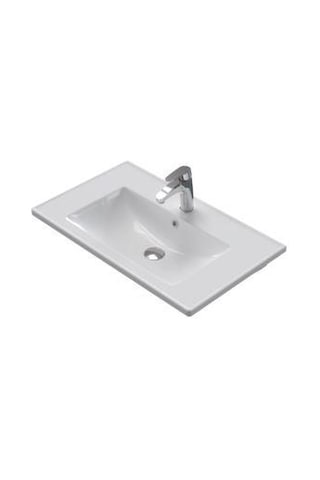 Turkuaz Cerastyle Arte Plus Etajerli Lavabo 75 45 Cm Beyaz