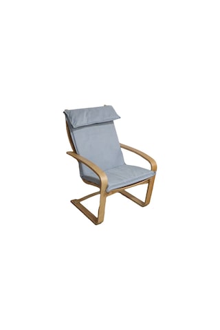 Ahşap Sallanan Sandalye - Kalın Minderli Tekli Koltuk, Ergonomik Tv Ve Dinlenme Koltuğu