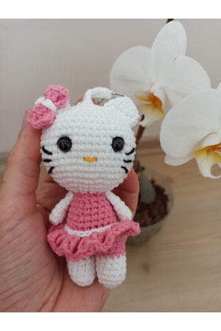 Amigurumi Hello Kitty Anahtarlık&çanta Süsü Tüm Yaş Grupları İçin