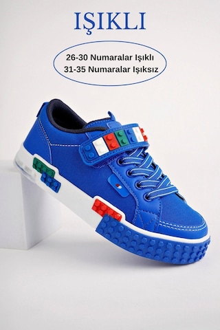 Muggo Sonic Garantili Legolu Bağcıklı Ve Cırtlı Ortopedik Çocuk Sneaker Spor Ayakkabı 001